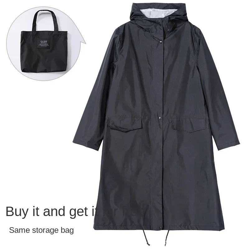 Women Man Raincoat Adult Clear Transparent Camping Hoodie Rainwear Suit Thickened Waterproof Rain Poncho Coat