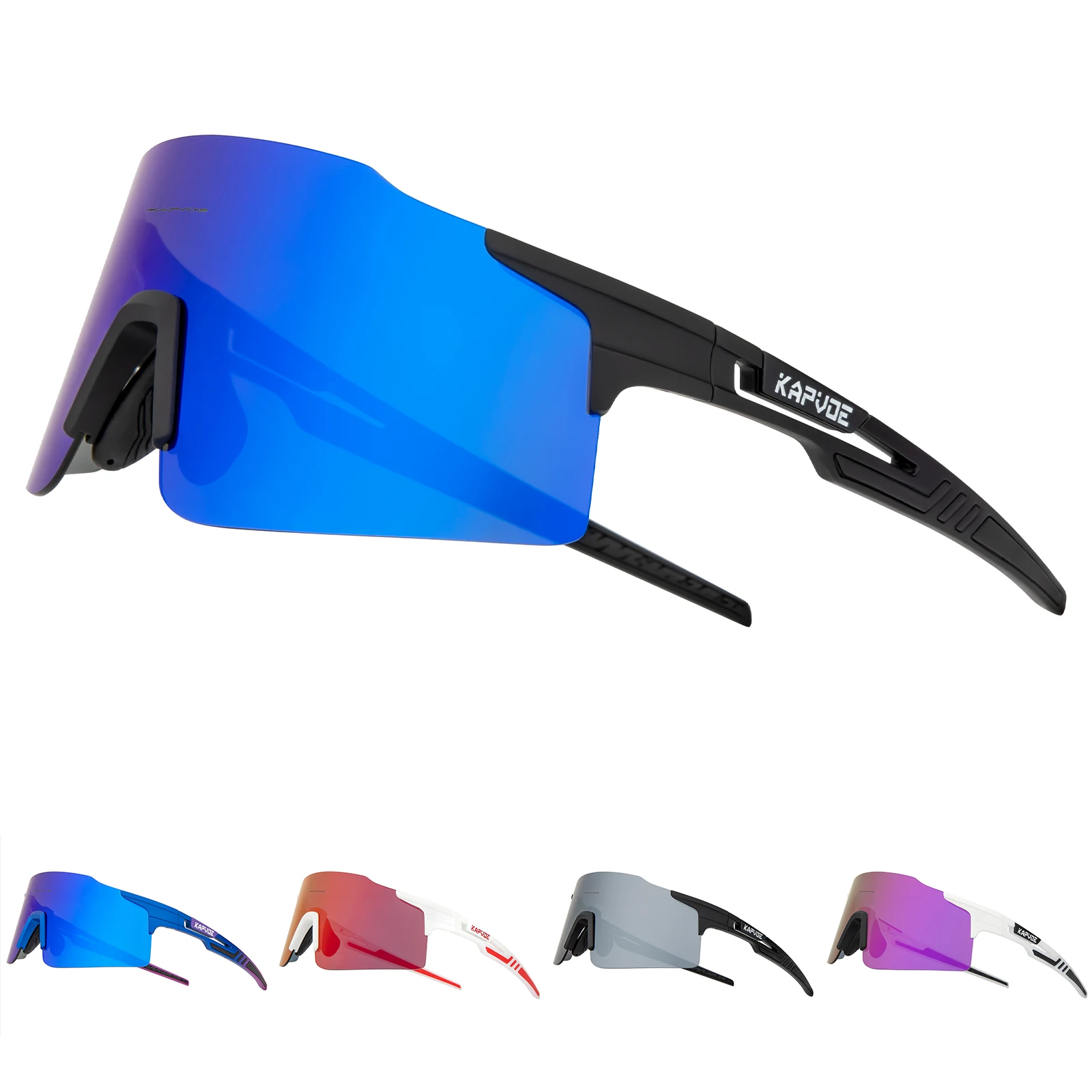 

Kapvoe Outdoor Sports Glasses MTB Road Bike Sunglasses Men Women Riding Windproof Goggles UV400 Protection Riding Glasses