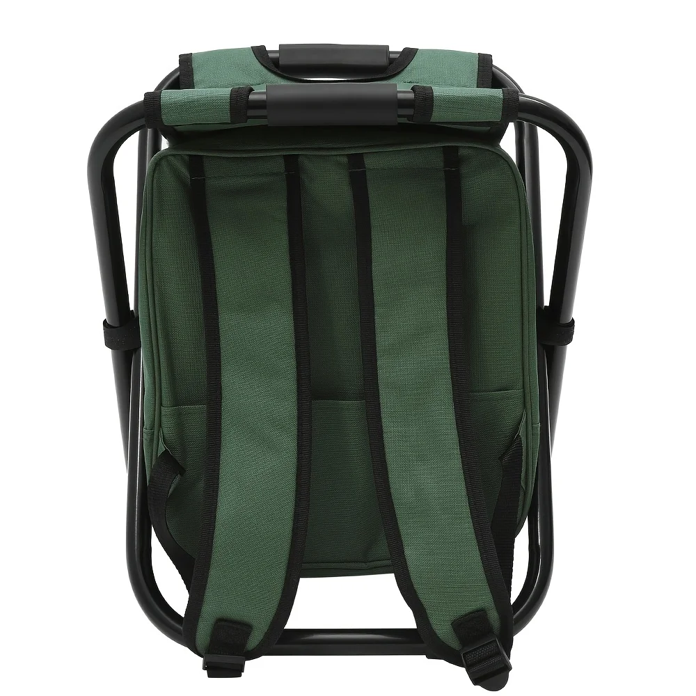 Camping Fishing Chair Bag Foldable Picnic Bench with Cooler Backpack Bag Waterproof Hiking Fishing Stool Collapsible Storage Bag