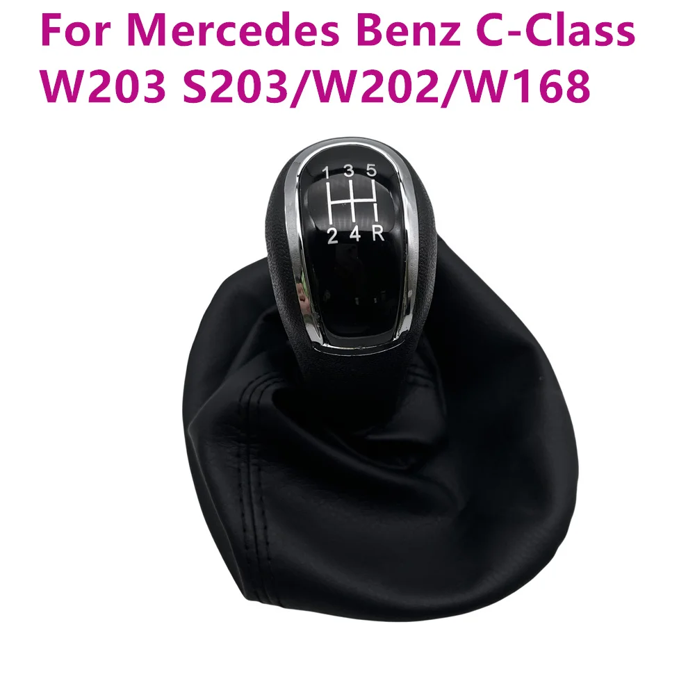 High Quality 5 Speed Car Shift Gear Knob Shifter For Mercedes Benz C-Class W203 S203/W202 BJ (1993-2001)/A-Class W168 Auto Parts