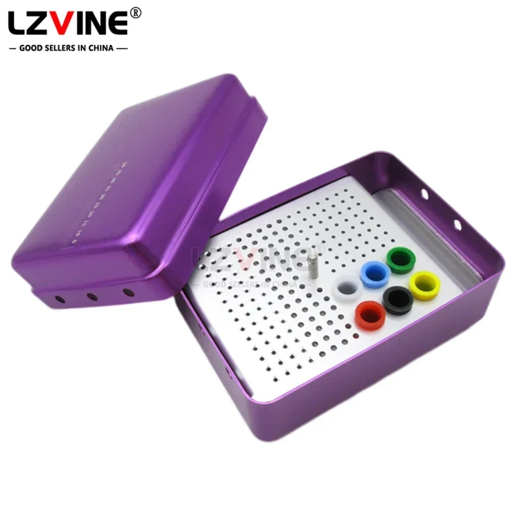 กล่องใส่หัวกรอฟัน 180 ช่อง สำหรับหัวกรอความเร็วสูงและต่ำ วัสดุโลหะ สำหรับฆ่าเชื้อในอุปกรณ์ออโตเคลฟ