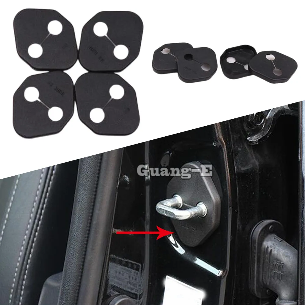 Car Door Lock Latches Striker Cover for Mitsubishi Outlander 2022 2023 2024 Trim Auto Keys Key Accessories Decoration Stickers