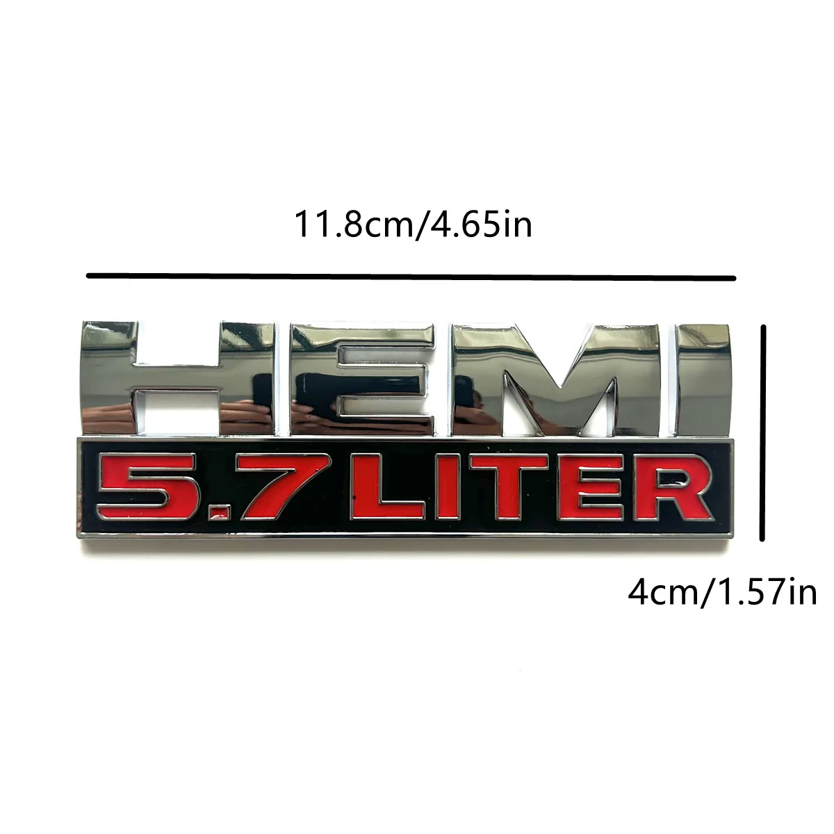 ملصقات HEMI المعدنية 5.7 LITER مناسبة لملحقات الملصقات المزخرفة لجسم السيارة الخلفي