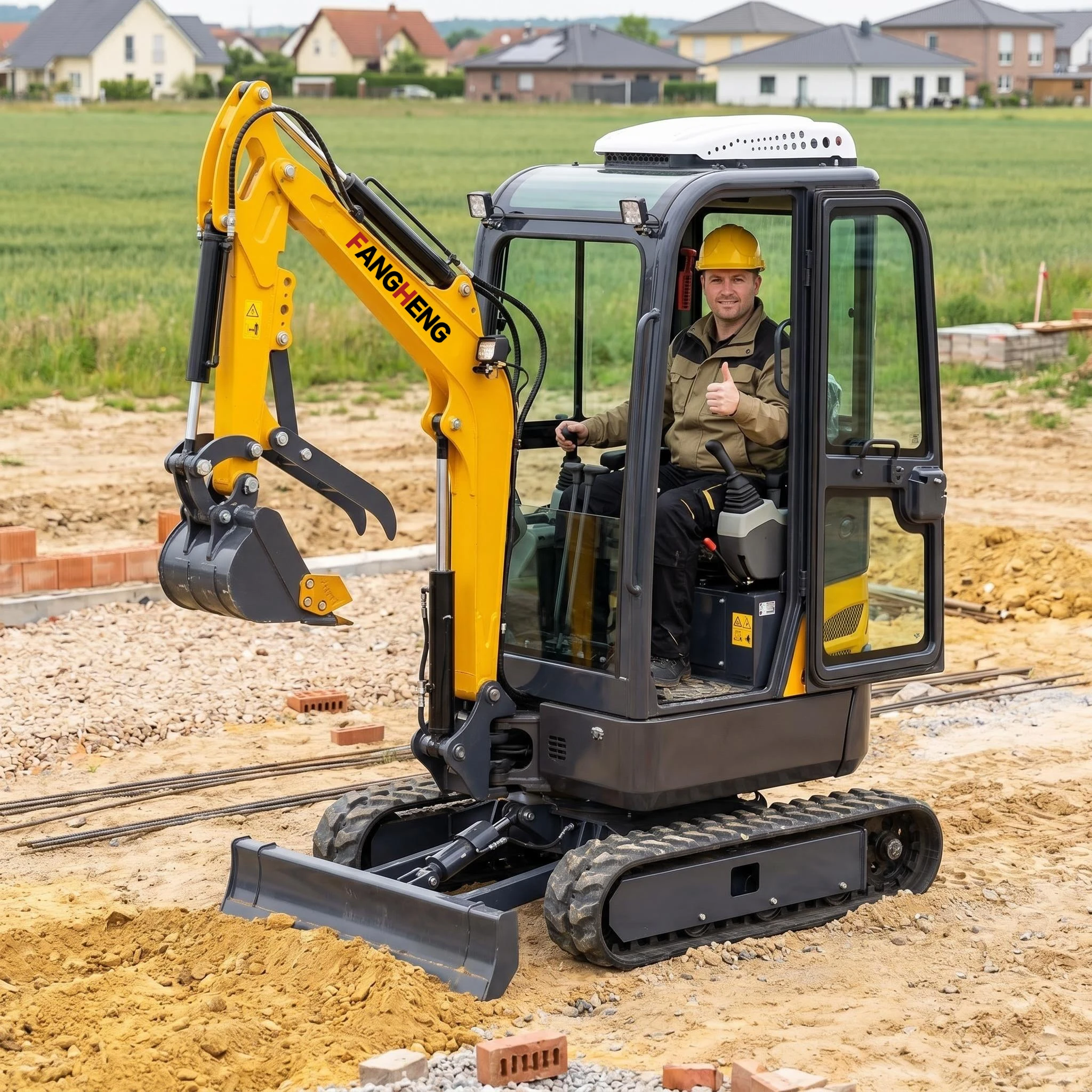 FREE SHIPPING Mini Excavator 1.5 Ton EURO 5 Farm New Crawler Digger Kubota Engine Small Excavators 1 Ton 2 Ton Customized