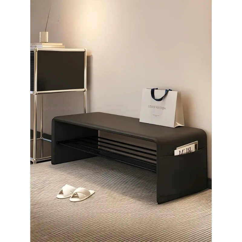 

Entryway Organizer Bench Built-in Shoe Storage Ottoman with Non-Slip Seat Slim Profile Designer Stool for Bedend Furniture