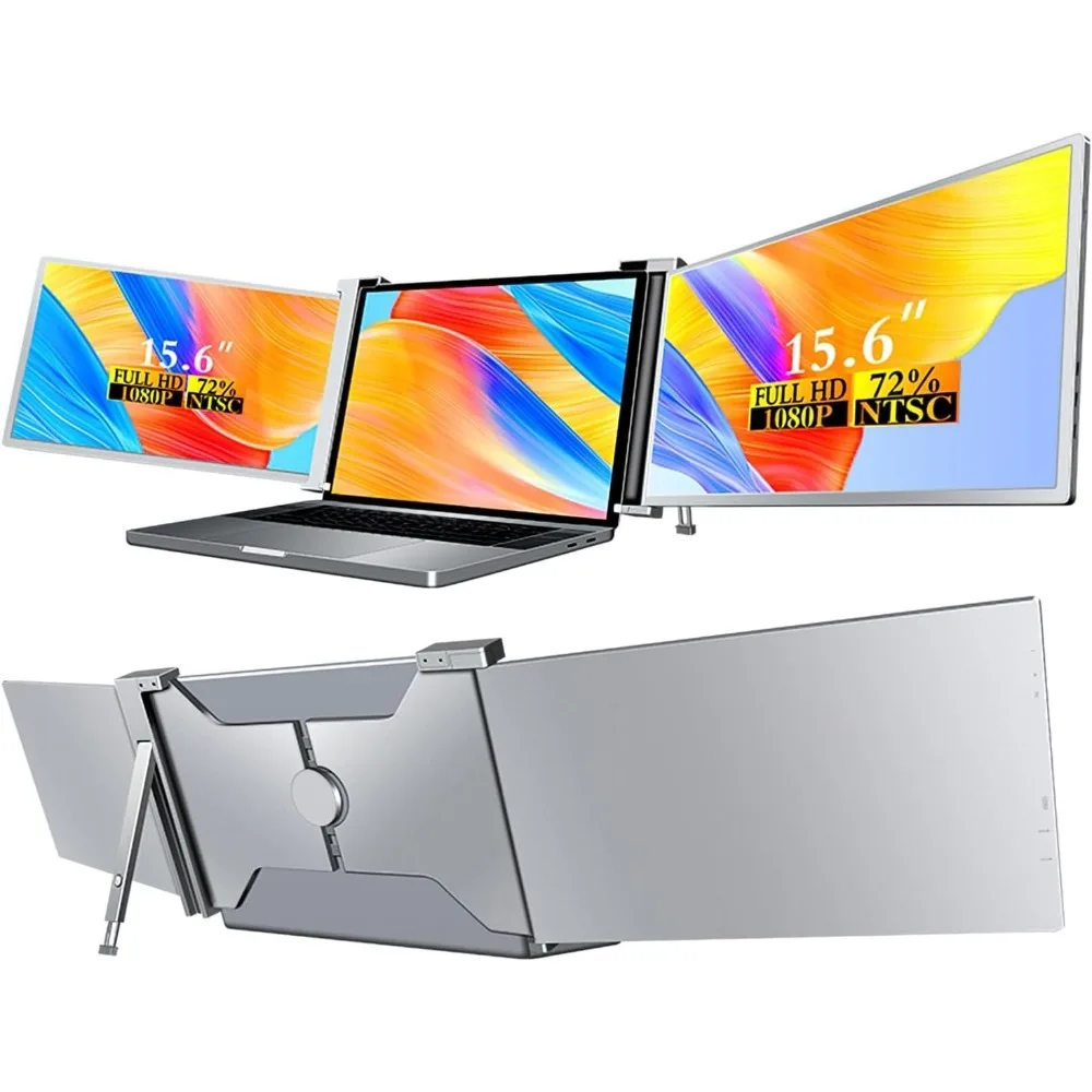 Laptop Screen Extender,15.6” FHD 1080P IPS Proteble Monitor,15.6-17.3” Laptops.Laptop Screen Extender with Build-in