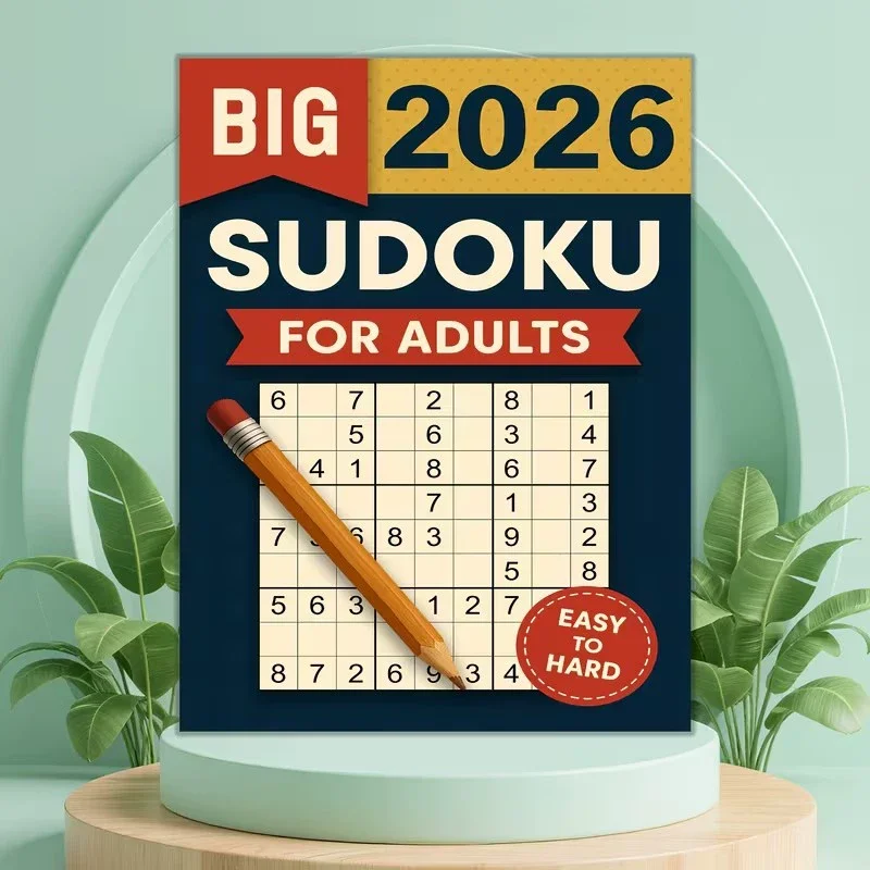 2026 English Sudoku Game Book That Makes Children Smarter As They Play, with Nine Grid Filling for Logical Thinking Training