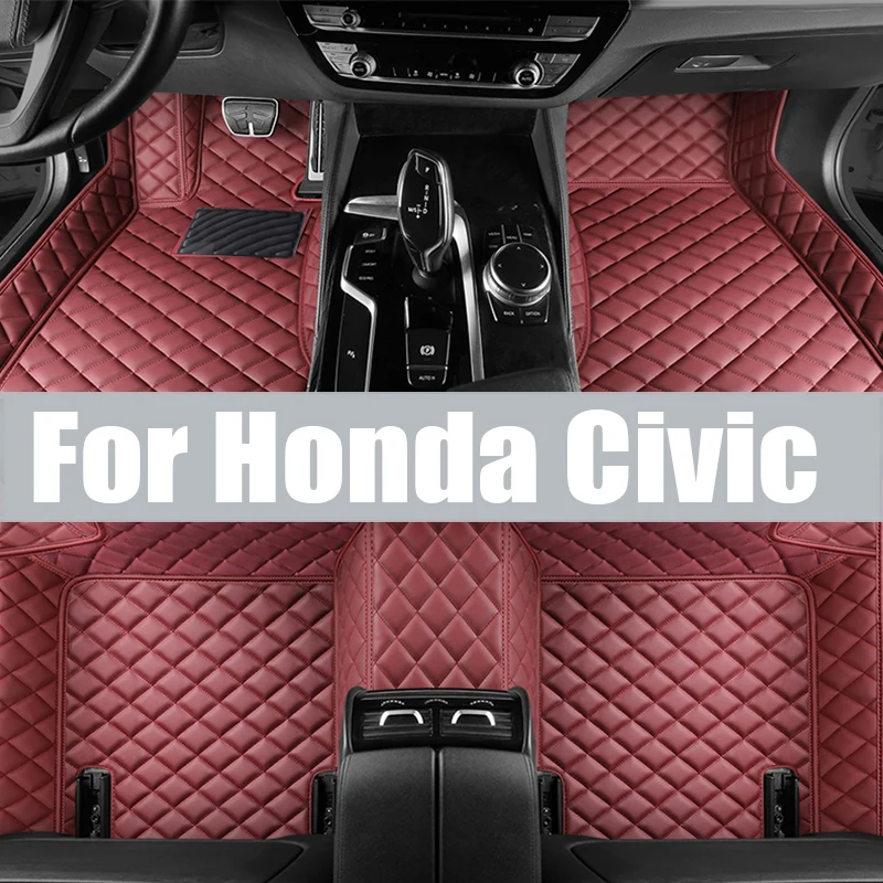 

Car Floor Mat for Honda Civic 9th FB FG 2012~2015 2013 Panel Foot Auto Parts TPE Liner Carpet Pad Custom Cover Rug trunk mat