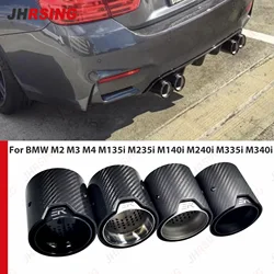 1pcs Upgrade Car accessories Carbon Fiber Exhaust Tips Modify for BMW M2 M3 M4 M135i M235i M140i M240i M335i M340i M435i ER Logo