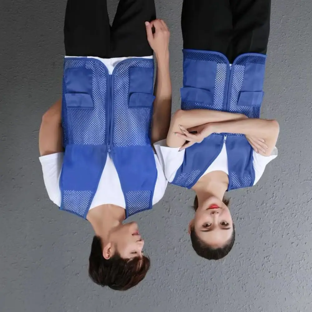 

2025 жилет для рыбалки, жилет унисекс, открытая планка на молнии, двойные карманы, рабочий жилет с v-образным вырезом, волонтерский яркий цветной жилет