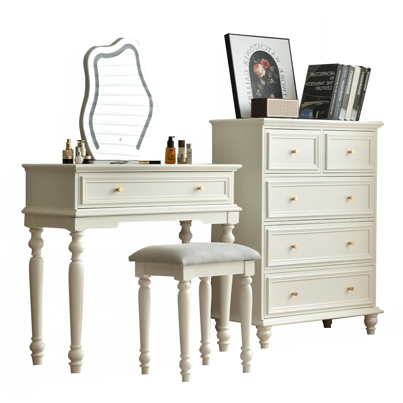 كبار الجمال الغرور الجدول بسيط كلاسيكي غرفة نوم ماكياج الغرور الجدول تخزين الشمال Coiffeuse دي Chambre أثاث المنزل