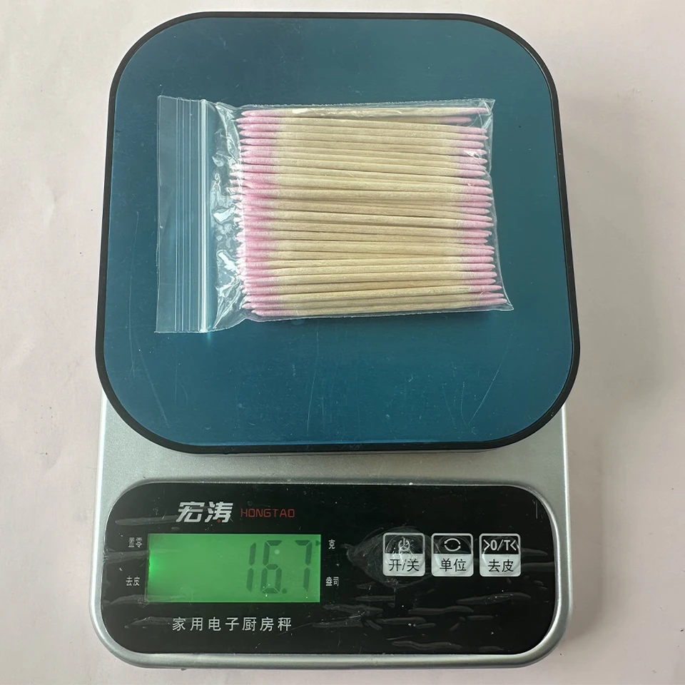 400 palitos de naranjo de doble punta de 7cm para empujar cutículas, removedor, bastoncillos de algodón, herramienta de limpieza para pedrería y maquillaje de uñas 6