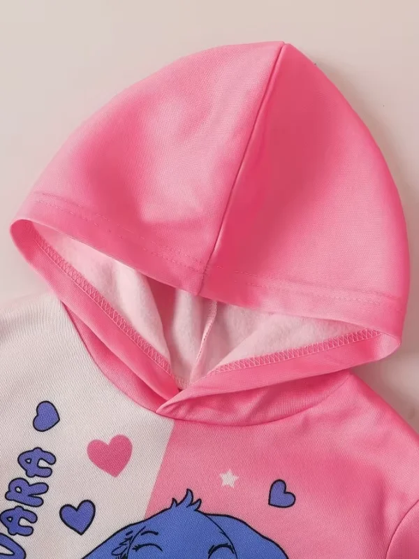 Frühlings- und Herbst-Cartoon-Hoodie-Set für Babys und Kinder – Detail 4