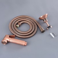 Antique Red Copper Bathroom High Pressure Toilet Bidet Spray Hand Held Shower Head Sprayer / Shower Hose / shower Bracket mhh141