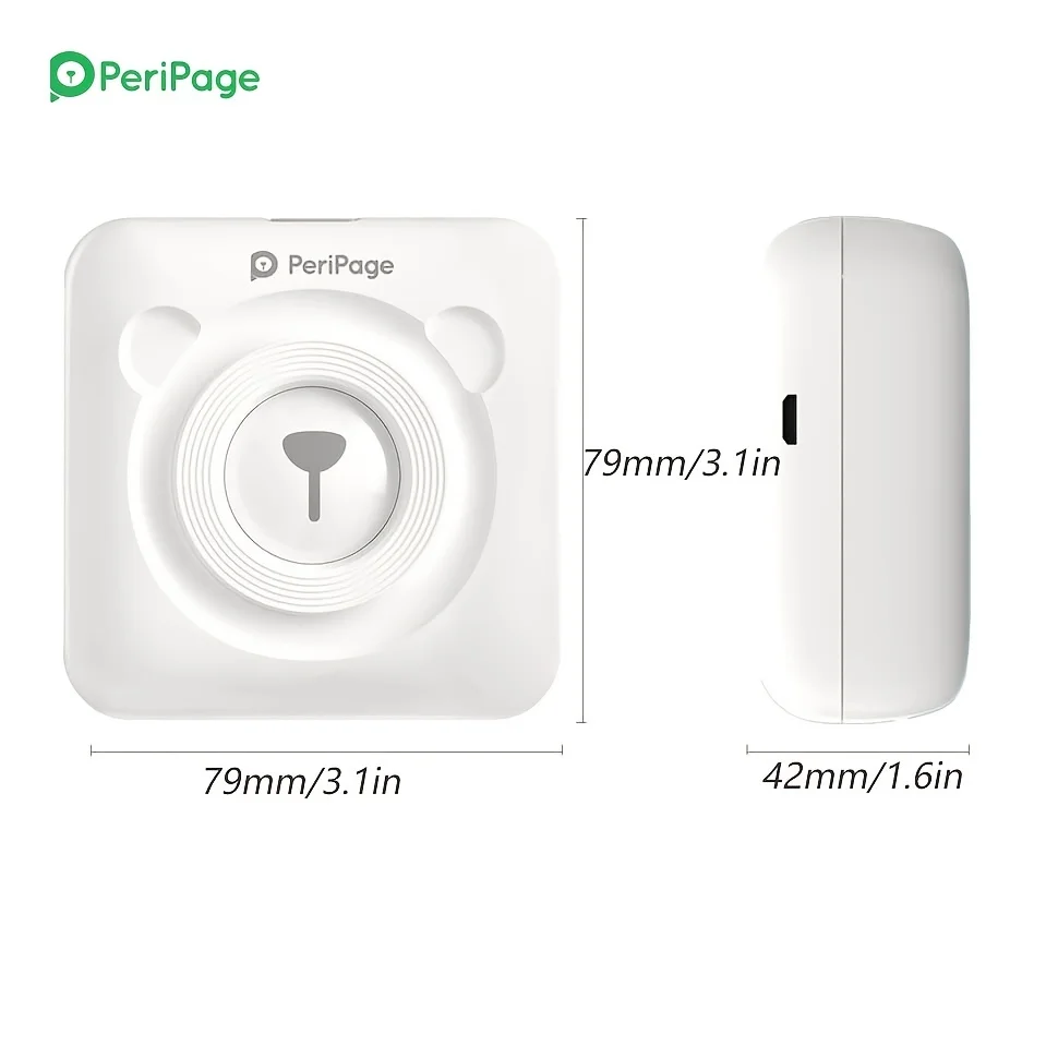 Portable Thermal Printer PeriPage A6 Photo Printing Machine Print Labels & Photos Wirelessly From Your Smartphone