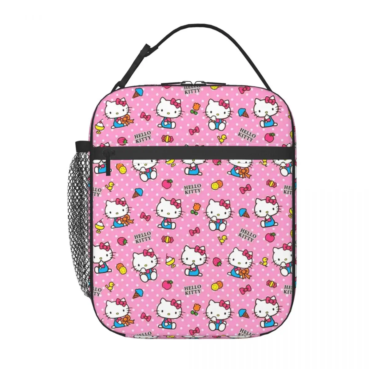 Custom Hello Kitty Insulated Lunch Bags for Work School Food Waterproof Cooler Thermal Lunch Box Women Children