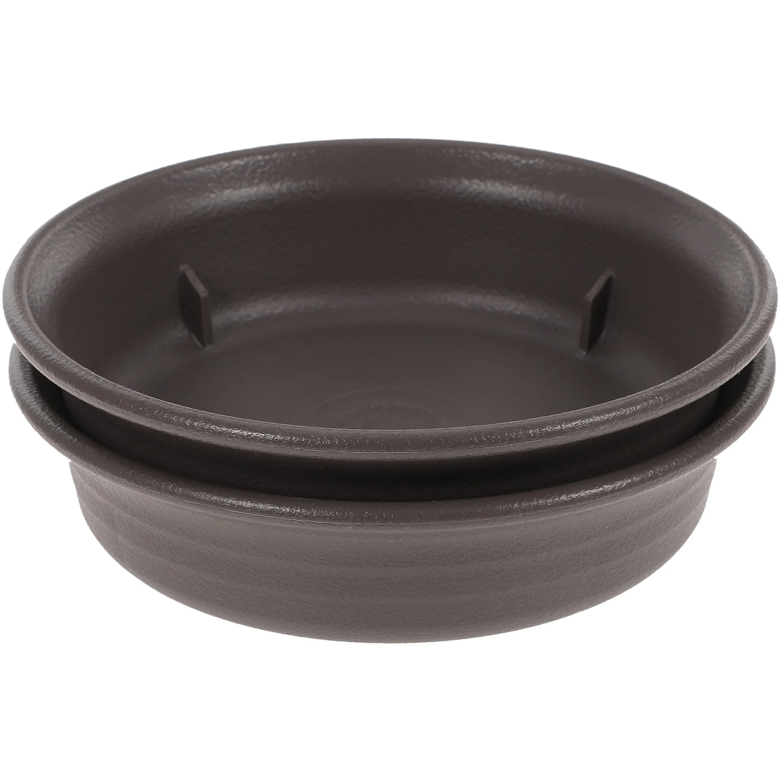 2 قطعة صلصة النباتات البلاستيكية الراتنج صينية أصيص زهور مستدير قاعدة مجمع المياه داخلي في الهواء الطلق البستنة صينية تنقيط صواني أصيص زهور