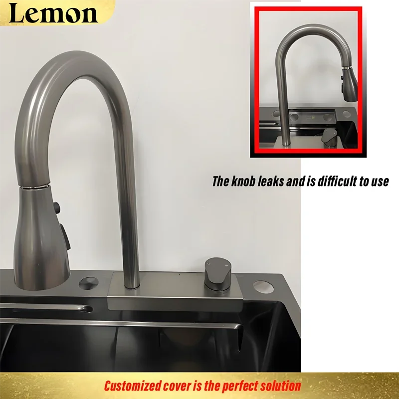 

Popular Waterfall Faucet 304 Stainless Steel Hot And Cold Rainfall Kitchen Sink Water Taps Pull Out Spray Kitchen Sink Faucet