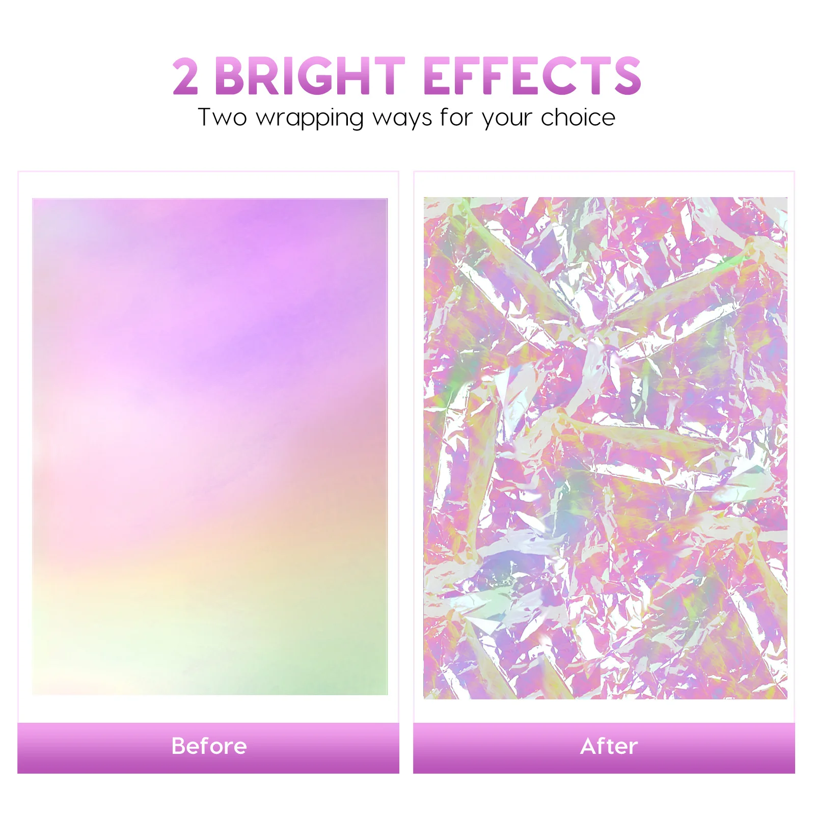 

20pcs Iridescent Film Wrap Premium Cellophane Paper Eco-Friendly Flower Gift Packaging Festival Birthday Party Cookies Wine