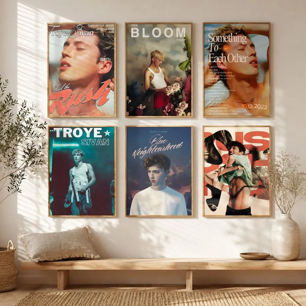 Singer T-Troye Sivan Painting Calligraphy Modern Canvas Wall Art High-Quality Print Poster For Hallway Living Room Home Decor