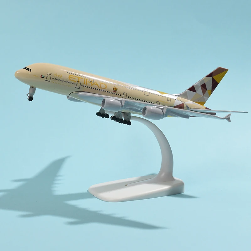 

JASON TUTU 18-20CM Etihad Airways Airbus a380 Airplane Model Diecast Metal Plane Aircraft Model Drop Shipping