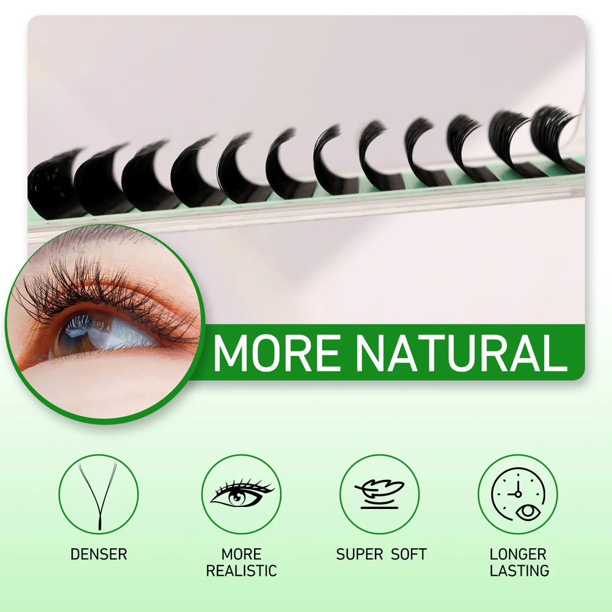 Merrdear Ship From USA 5 Cases/Lot YY Shape Eyelash Extensions C/D Curl 8-15mm Length Black YY Lashes False Eyelashes Wispy Soft Natural Fast Delivery Free Shipping