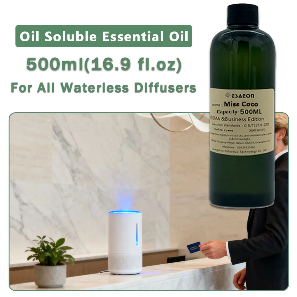 ESAEON Hotel Aroma Machine Oils - Essential Oil For All Waterless Aromatherapy Machines, Miss Coco/Freesia - 500ML (16.9 fl.oz)