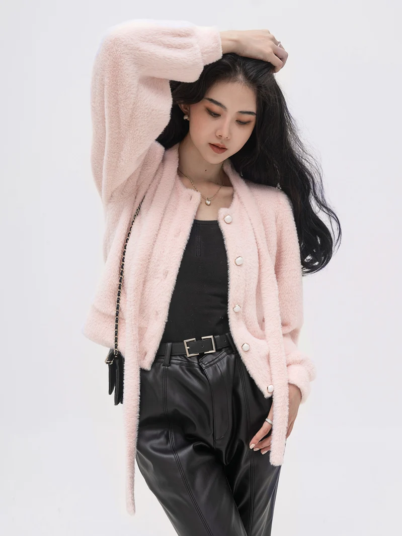 

Коллекция Moon Shadow: Женская утепленная куртка из искусственного меха для осени и зимы, высокое качество, маленький размер, элегантный стиль