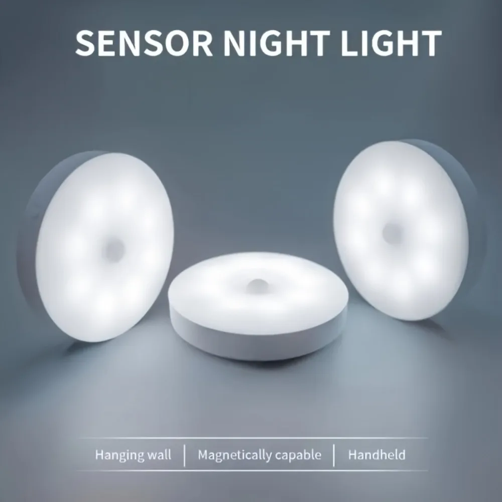 

2/4pcs of Magnetic Motion-Sensing Night Lights, USB Charging, Office Lights, Closet Lights, Cabinet Lights, Wine Cabinet Light