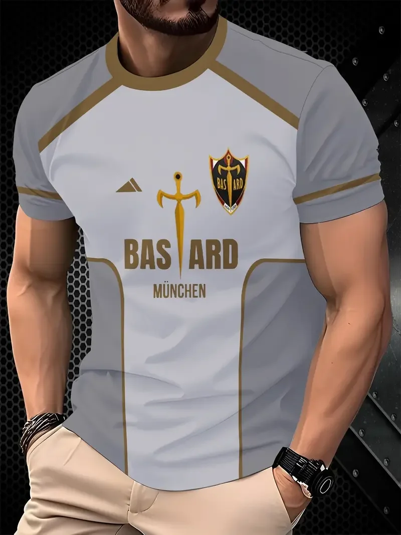

Custom T-Shirt Bastard München 99 Gagamaru and Characters - Blue Lock Anime Summer Overszied Casual Clothing Fashion Tops