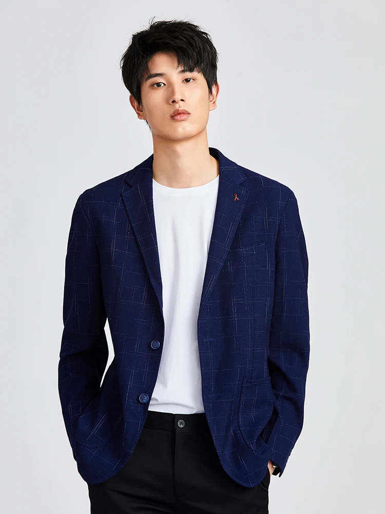 

Slim Fit Business Casual Lightweight Korean Style Men's Suit Jacket Autumn Fashionable Remove Label Leisure Long Sleeve Coat