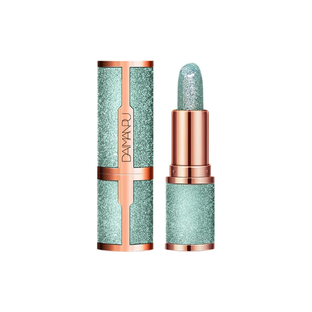 Glitter Diamonds Lipstick 3 Colors  Waterproof Temperature Change Lipsticks Long Lasting Non-stick Cup Lip Tint Makeup Cosmetics