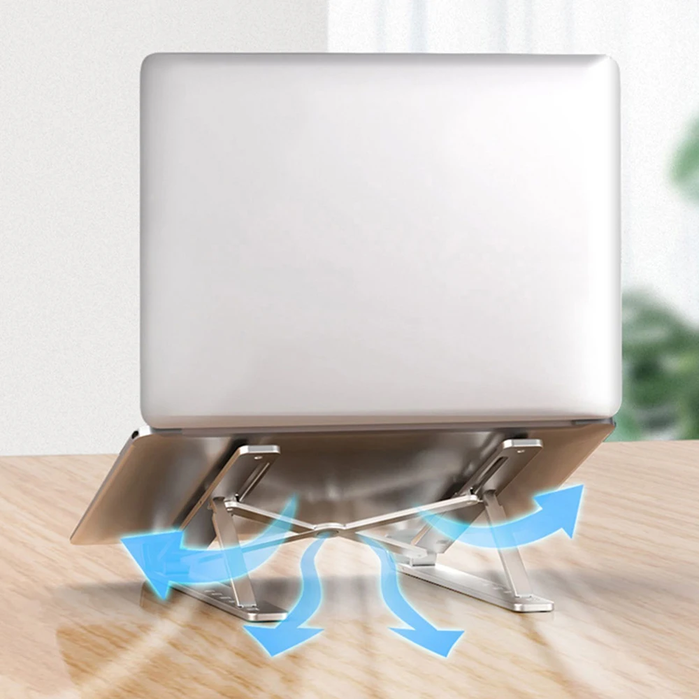 

Aluminum Laptop Stand​​ ​​Folding Design​​ ​​Heat Dissipation​​ ​​Macbook Stand​​ Anti-Slip Adjustable ​​Notebook Holder​​