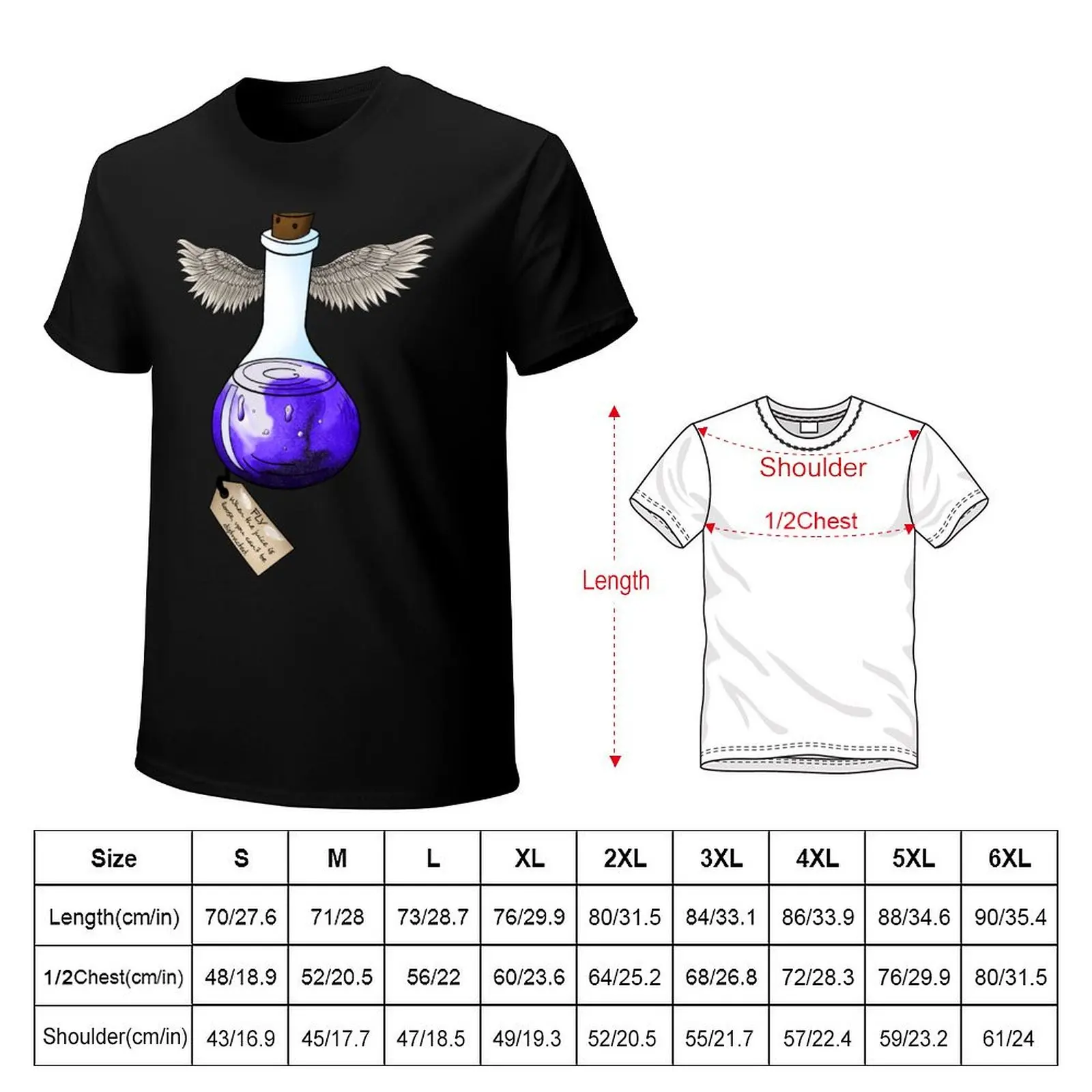 Fly Potion T-Shirt Basic Lightweight Short Sleeve Tee