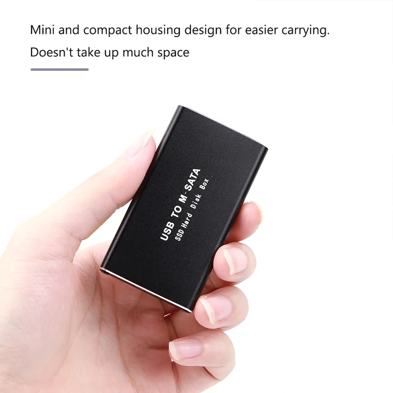 mSATA To USB 3.0 SSD Enclosure Mini SATA External HD Hard Drive Disk Box Storage Case Adapter For KingSpec mSATA SSD 30X50mm