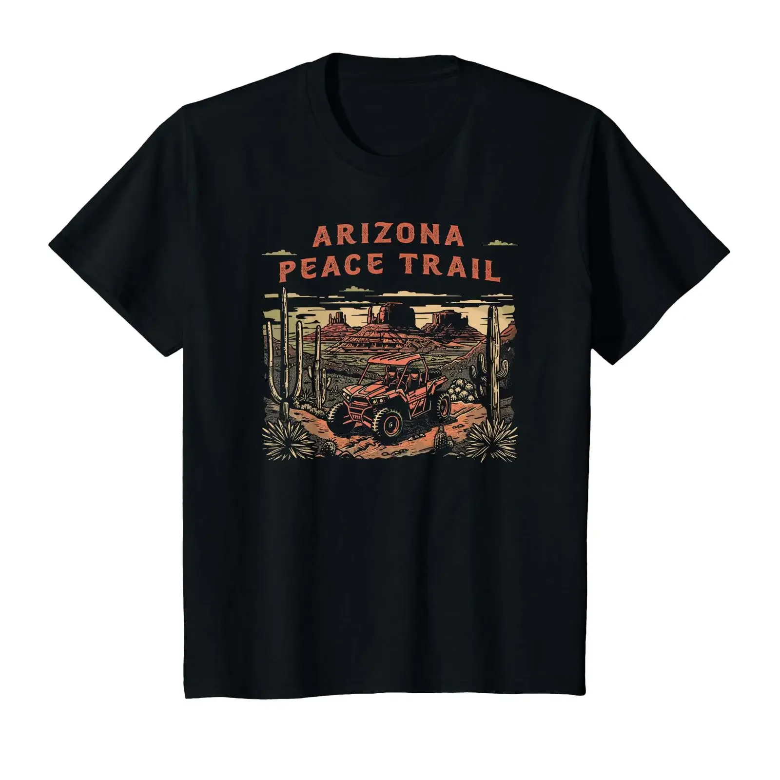Arizona Peace Trail ATV UTV OHV Quad Offroad T Shirt vintage Washed designer clothes Stylish Versatile Comfortable Soft homme