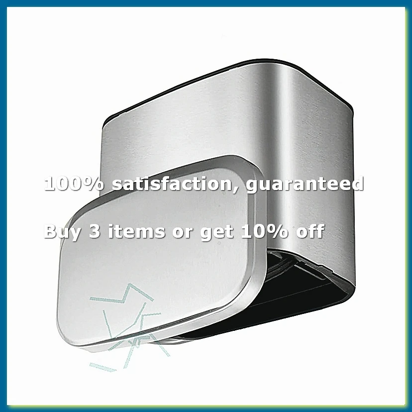 Hanging Stainless Steel Compost Bin 1.05 Gallon Wall Mounted Trash Can with Lid, Kitchen Cabinet Door Sink Garbage Can-AD33