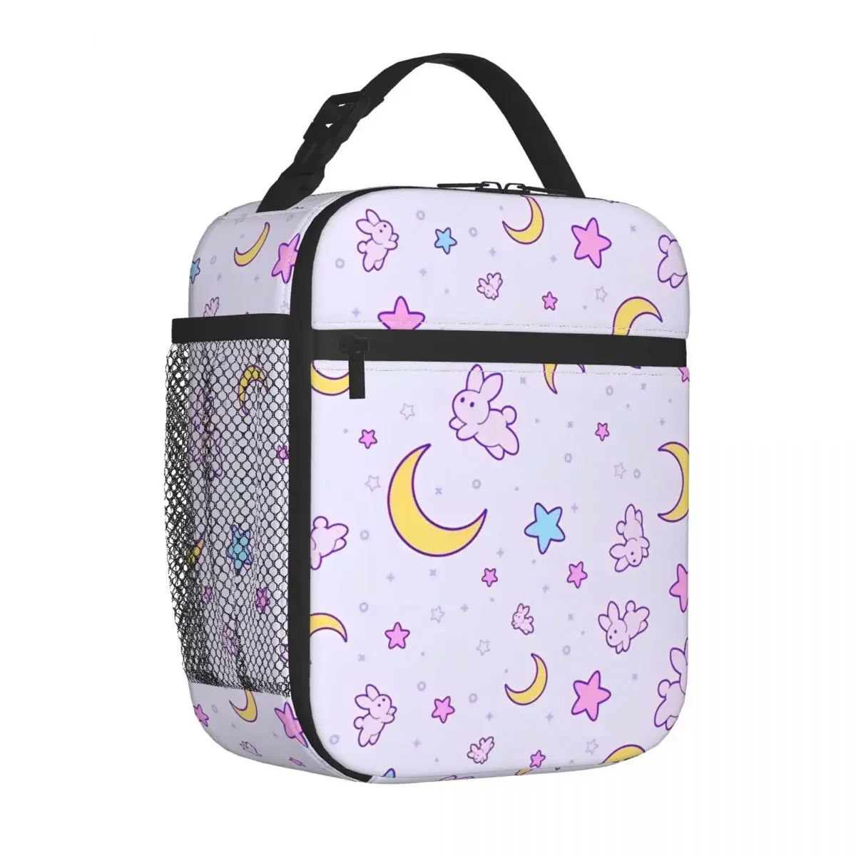 Kawaii Rabbit Moon Insulated Lunch Bag Thermal Bag Meal Container Magical Girl High Capacity Tote Lunch Box Bento Pouch Picnic