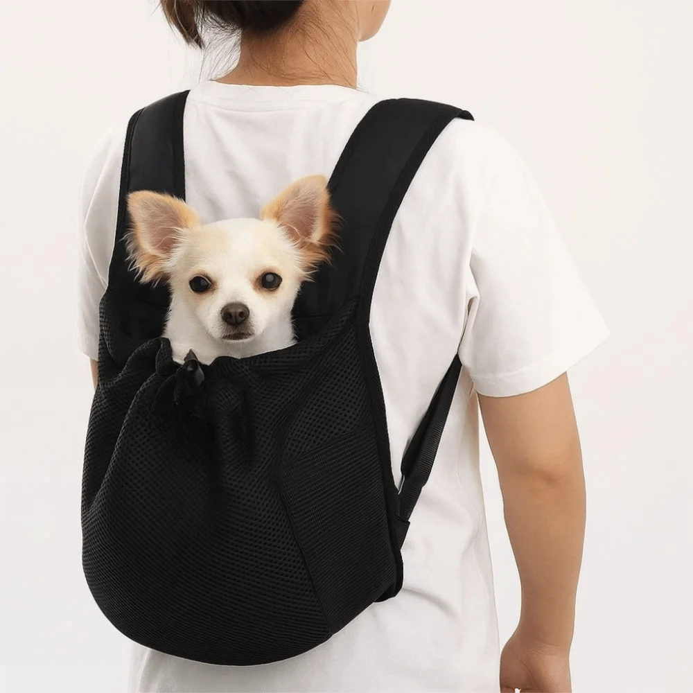 

Portable Breathable Pet Chest Shoulder Bag Adjustable Double Shoulder Pet Travel Bag Foldable Dog Walking Bag Outdoor Hiking