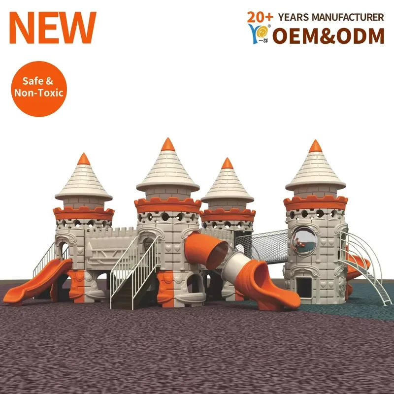 Playground Equipment Children Outdoor Playground Slide 114mm Pipe Castle Series Combination Set for School Custom Design