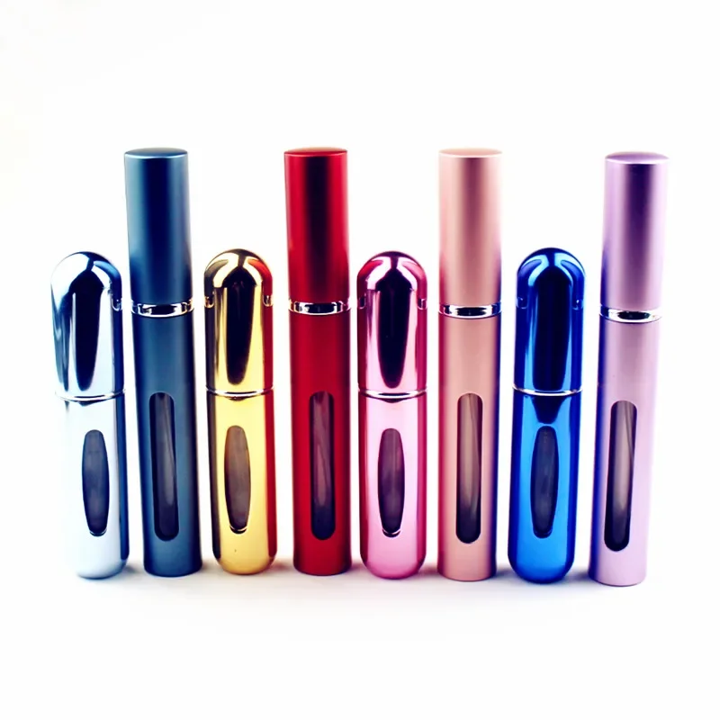 

5ml Mini Refillable Perfume Bottle Small Metal Sprayer Aluminum Parfume Atomizer Travel Size Factory direct sales wholesale