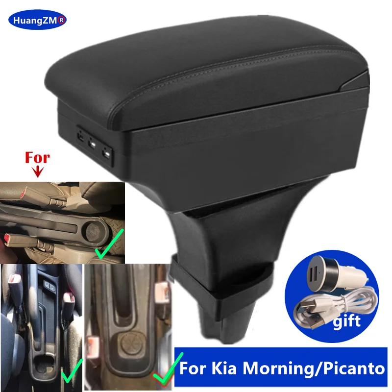 Für Kia Morgen Armlehne box Für Kia Picanto Auto Armlehne box Zentrale lagerung Box Innen Gewidmet Retrofit Auto Zubehör
