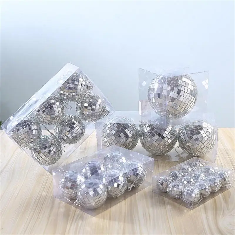 Mirror Balls Party Shining Ball Mirror Christmas Laser Reflective Glass Ball Disco Xmas Tree Home Decoration Ornaments   Faceted