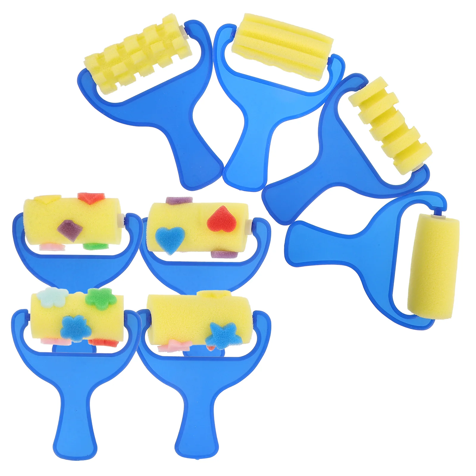 폼 페인트 브러시 스폰지 드로잉 롤러 그래피티 도구, 어린이 스탬프 도장 유아