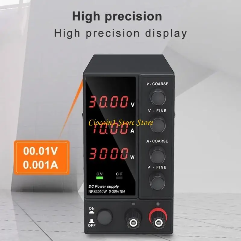 A3PC Variable DCPower Supply 0-30V/60V/120V 0-10A  Adjustable Benches Power Sources with Overcurrent Protections Features