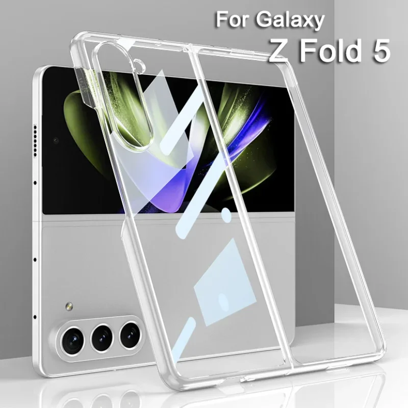 

For Samsung Galaxy Z Fold 5 Transparent Case PC Hard Case Cover for Samsung Z Fold5 ZFold 5 Anti-scratch Clear Protective Fundas