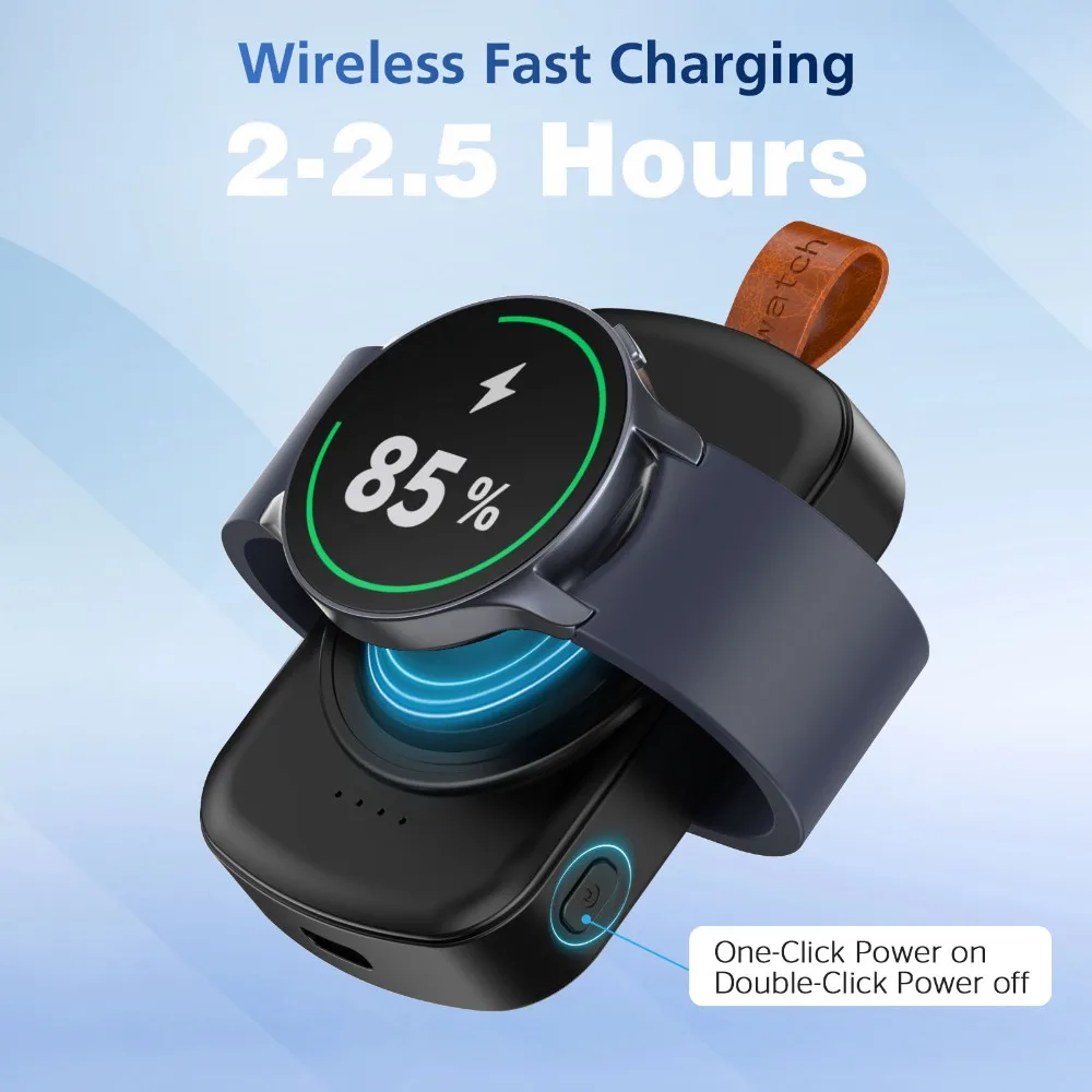 1800mAh Magnetisches Smartwatch Kabelloses Ladegerät mit Schlüsselanhänger für Samsung Galaxy Watch 8/7/6 Classic 5/4 Pro/3 Schnellladung – Detail 5