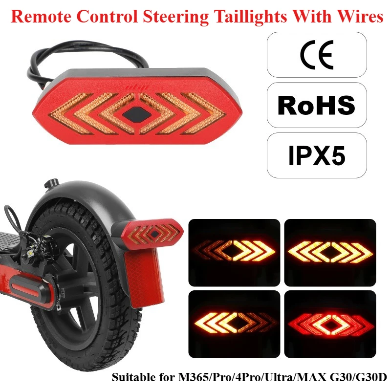 

Подходит для Ulip Xiaomi M365 Pro 4Pro/Ultra Nano MAX G30G30D с проводным пультом дистанционного управления, аксессуары для задних фонарей указателя поворота