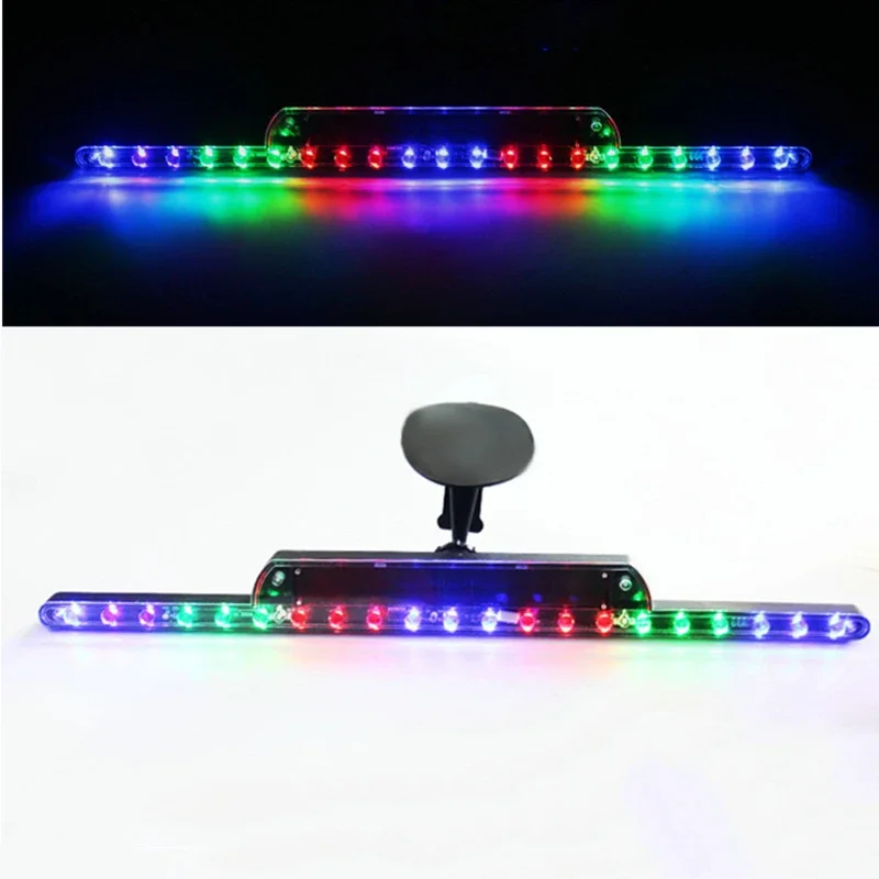 

car solar accessories 21 Led Colorful Interior Solar Powered Warning Light For Cars