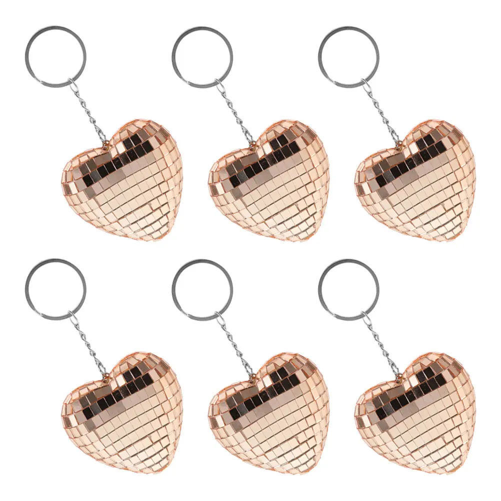

6 Pcs Disco Ball Party Decorations Mirror Accessories Iridescent Golden Custom Favors